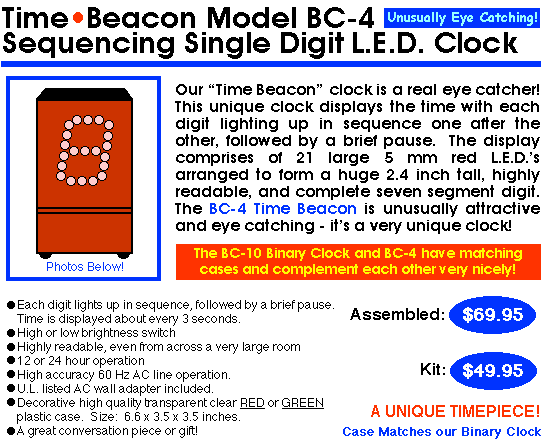 BC-4 Time Beacon Clock Description