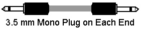 3.5mm mono cable drawing
