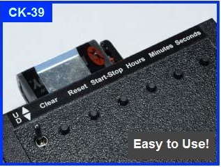 CK-39 LED digital timer control button top panel on case.