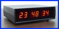 small LED digital clock with seconds